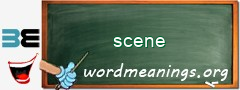 WordMeaning blackboard for scene